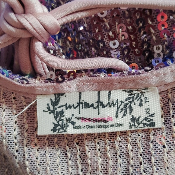 Free People Rise & Shine Sheer Lavender Mini Dress Size XS - Picture 8 of 8